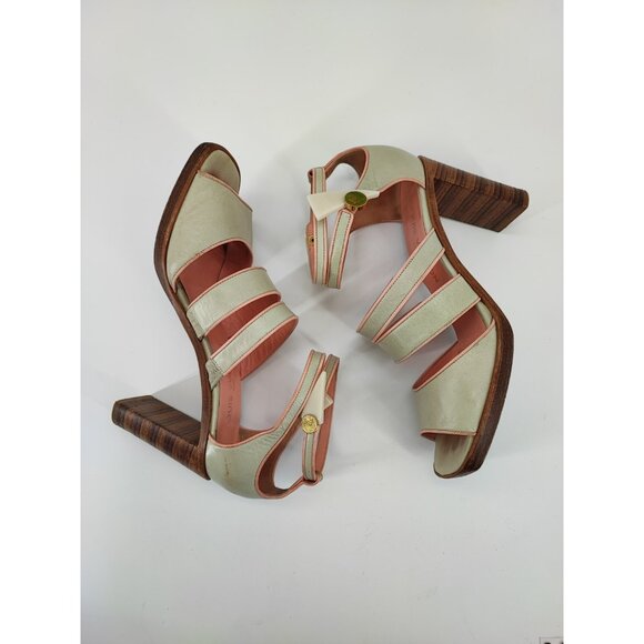 Louis Vuitton Women's Light Green High Heel Sandals Size 38.5EU 8.5US - Picture 5 of 9